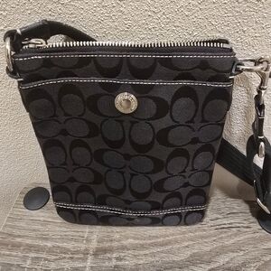 Coach Signature Jacquard Pattern Crossbody Bag